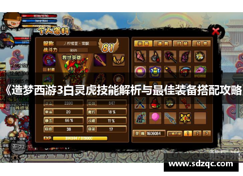 《造梦西游3白灵虎技能解析与最佳装备搭配攻略》